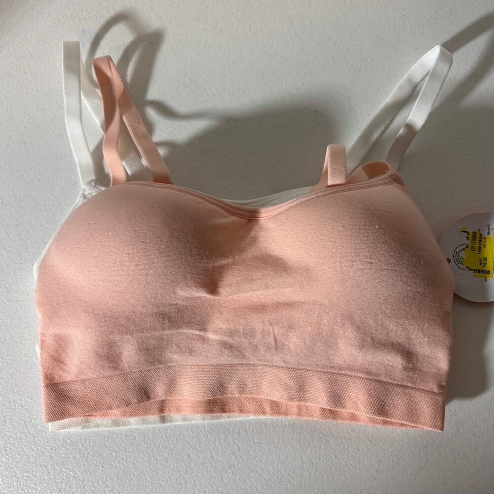 Wonder Nation NEW Girls' Size S Two-Pack Bralettes Double Layer Front Coverage